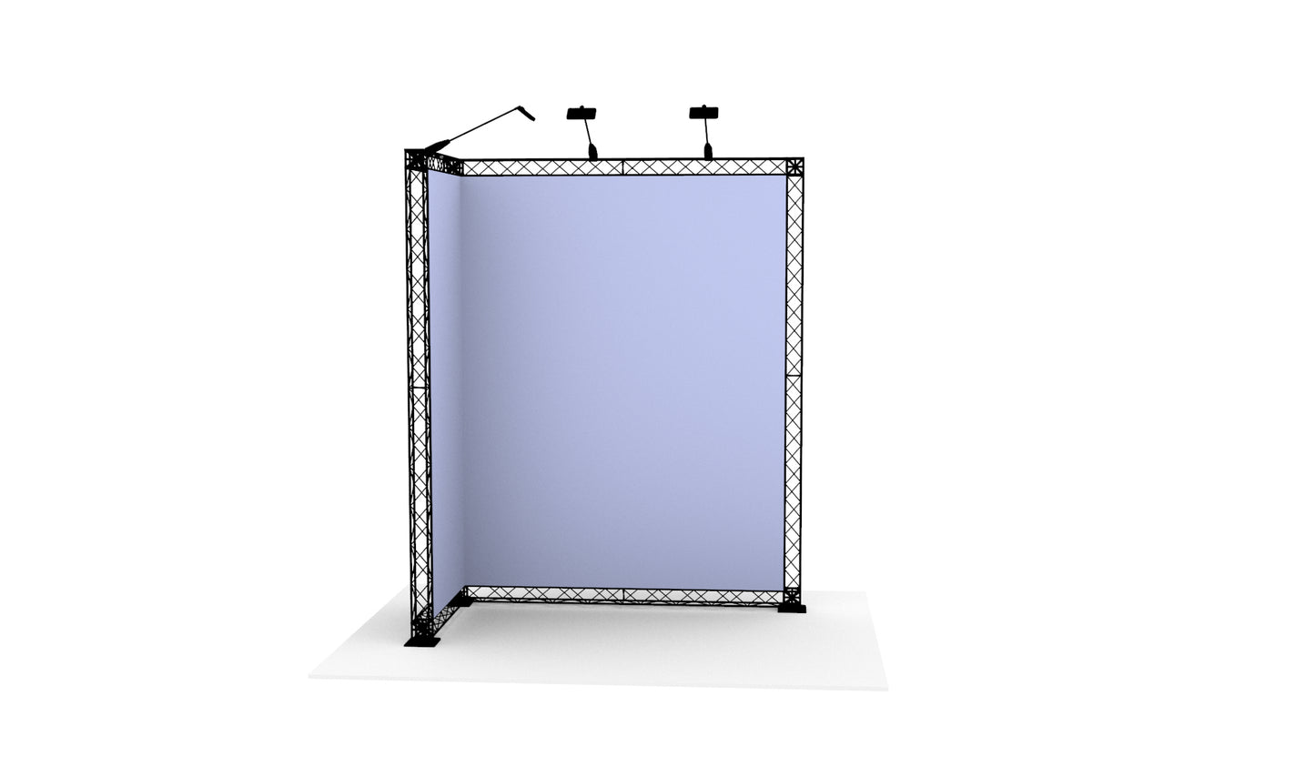 L-stand 200x100x250 cm. (LxBxH)