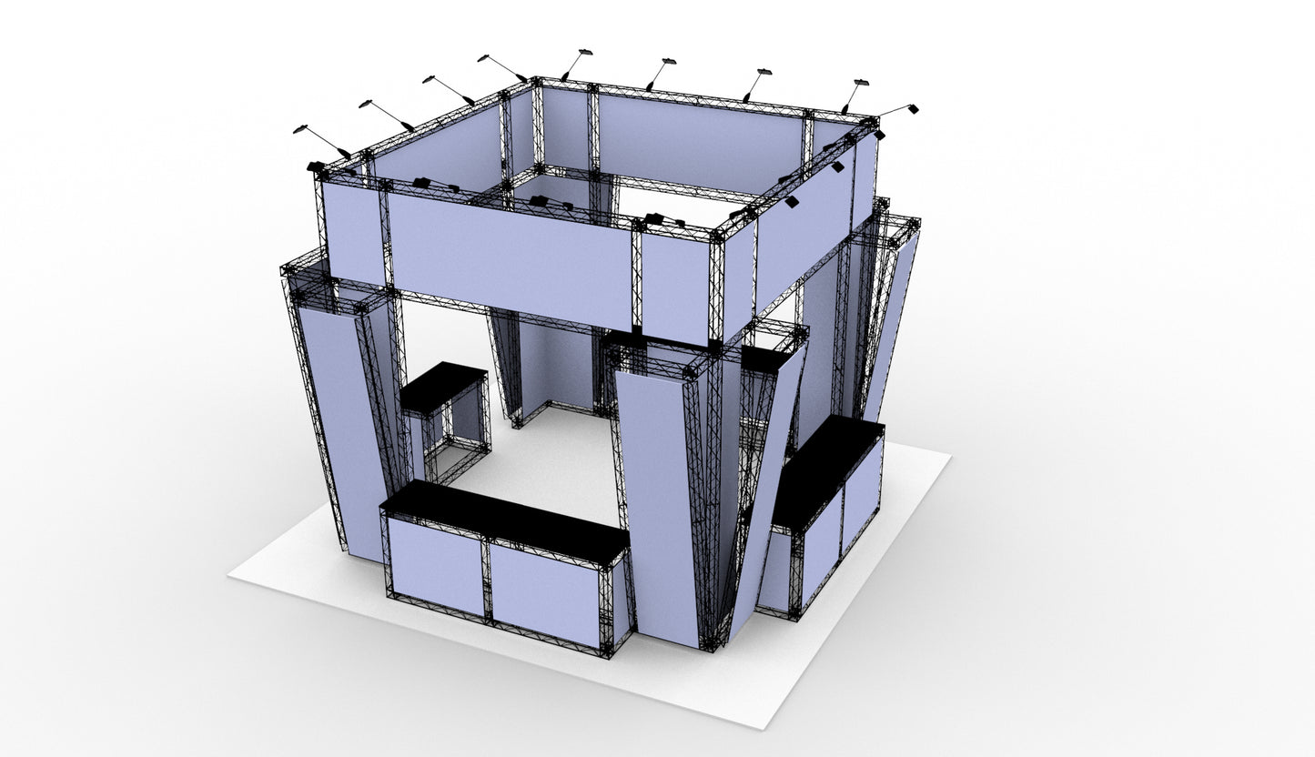 500x500x400 cm. stand (LxBxH)