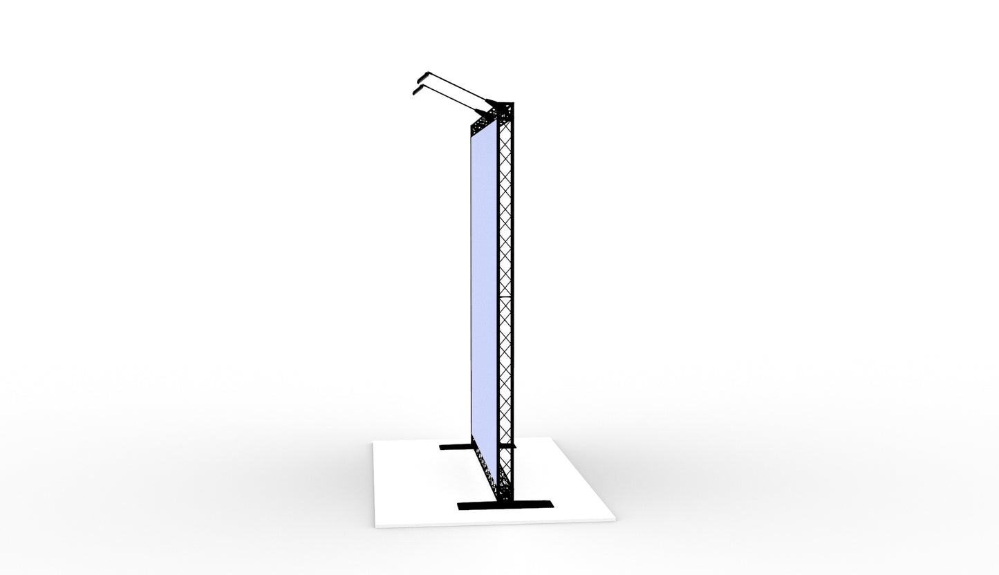 Bagvæg 200x250 cm. (BxH)