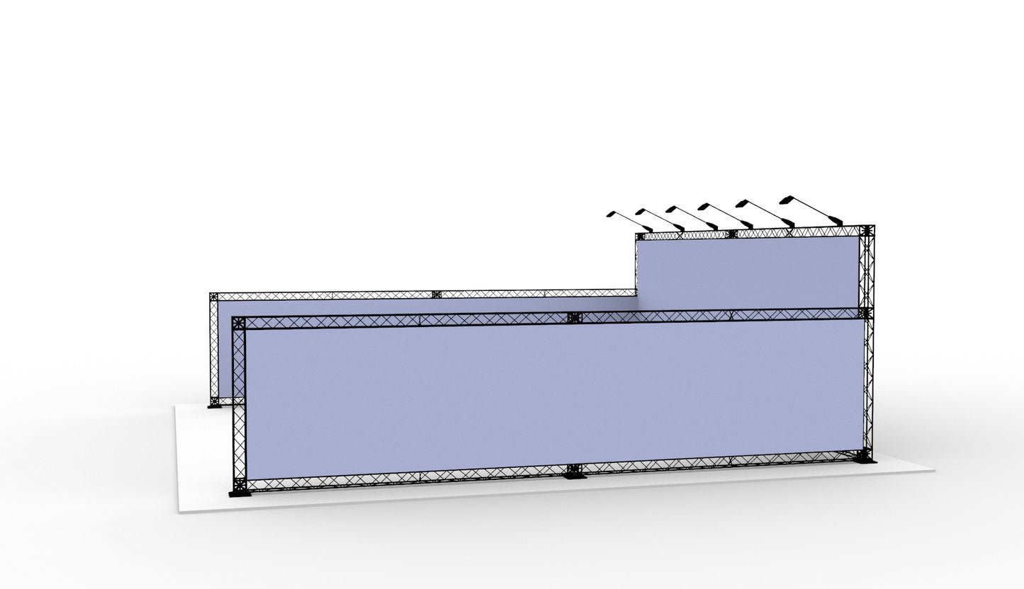 Shop-in-shop 530x520x200 cm. (LxBxH)