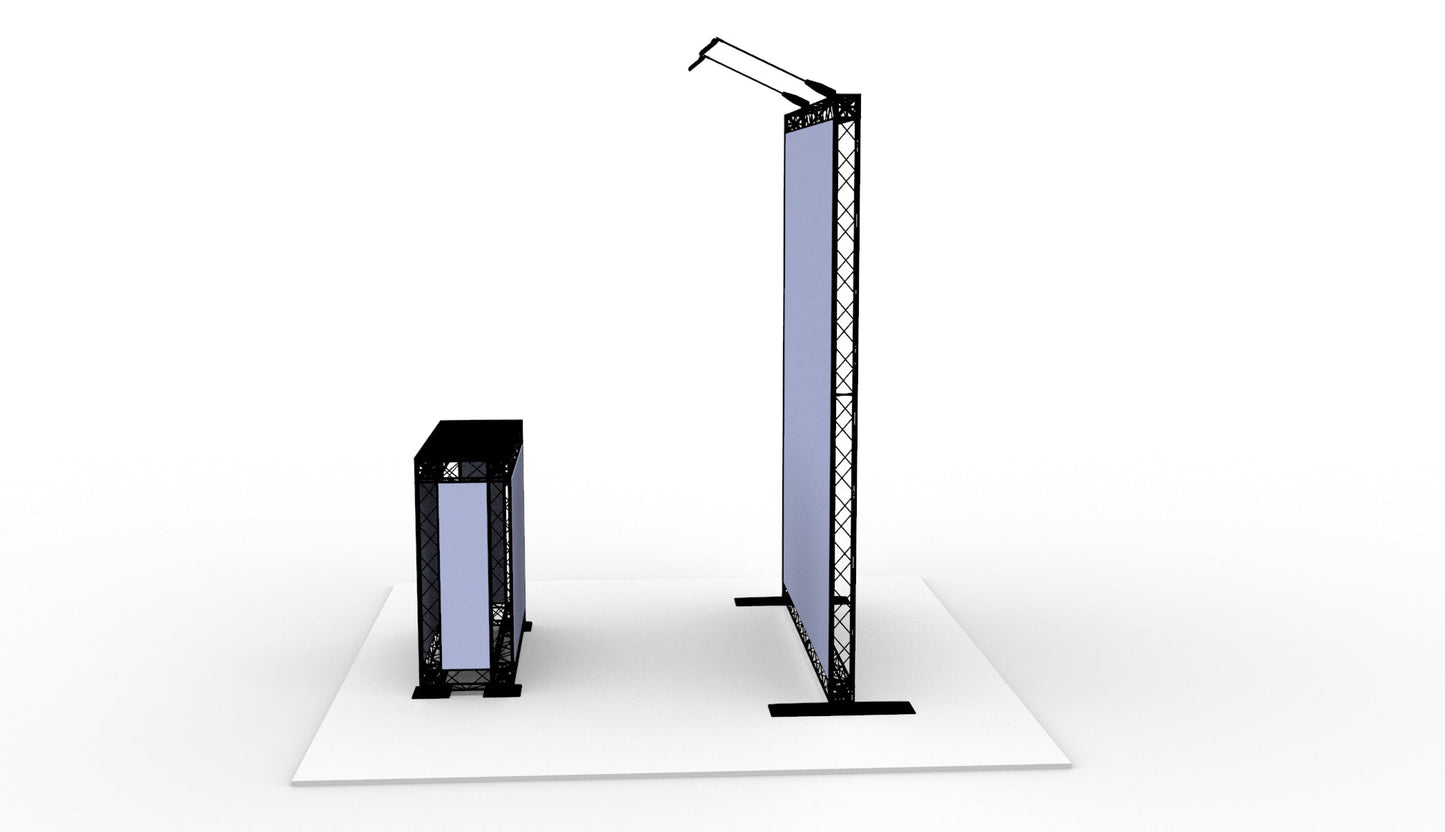 Shop-in-shop 200x250 cm. (BxH) med bord