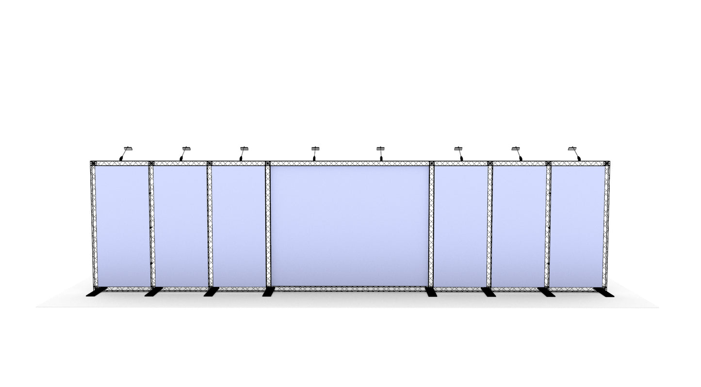 Bagvæg 980x250 cm. (BxH)