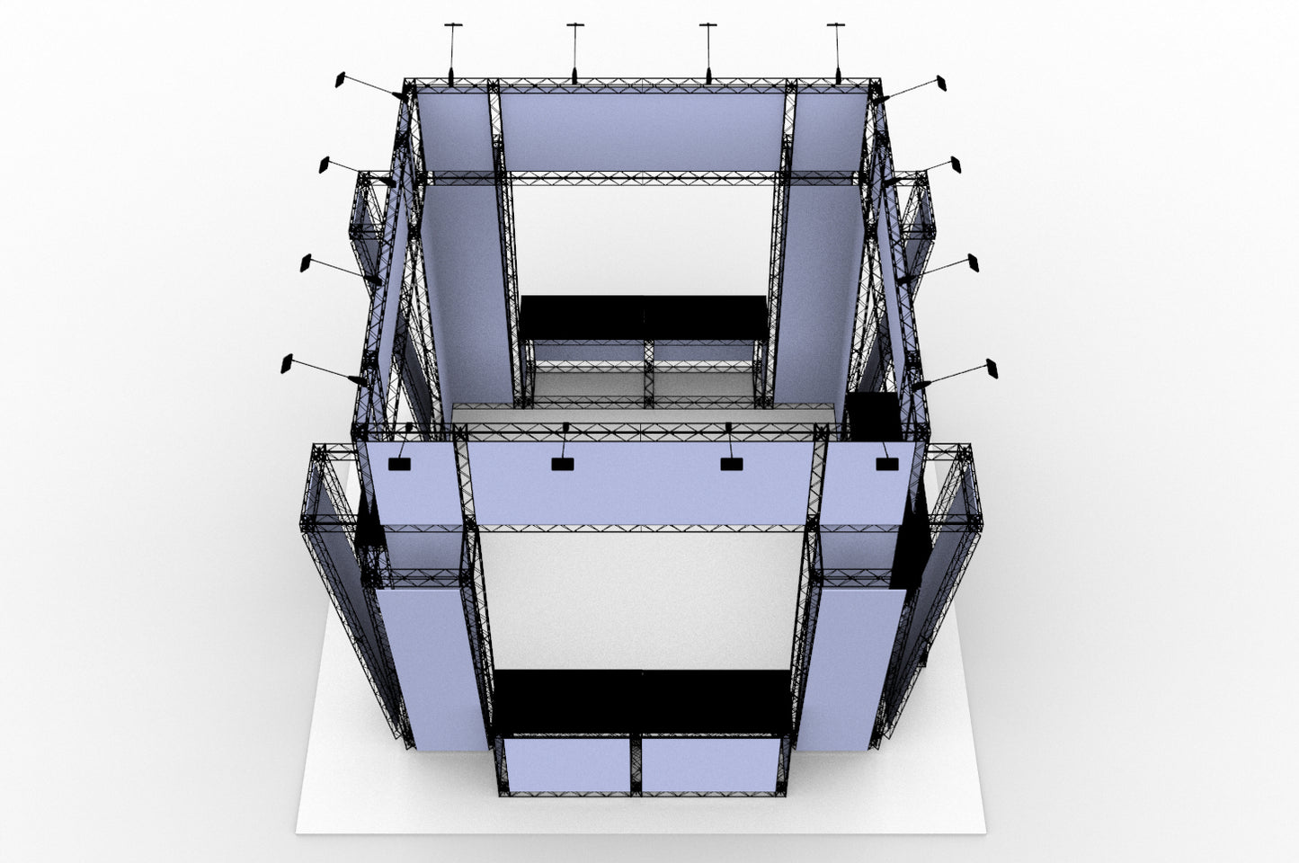 500x500x400 cm. stand (LxBxH)