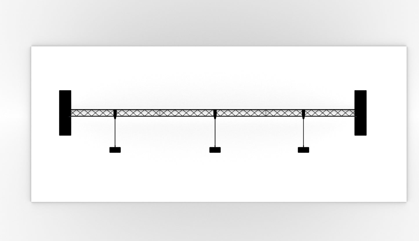 Bagvæg 400x250 cm. (BxH)