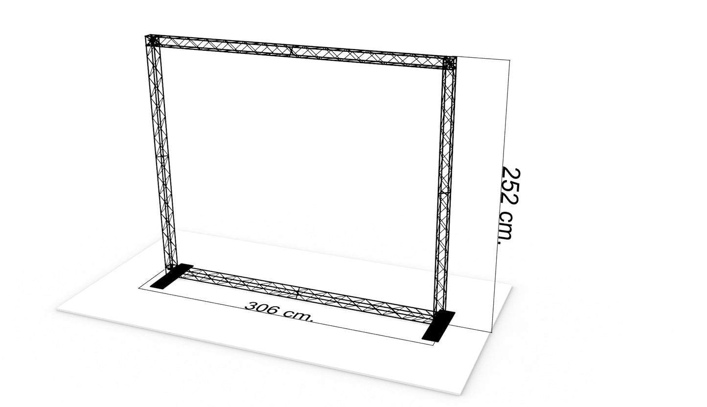 Bagvæg 300x250 cm. (BxH)