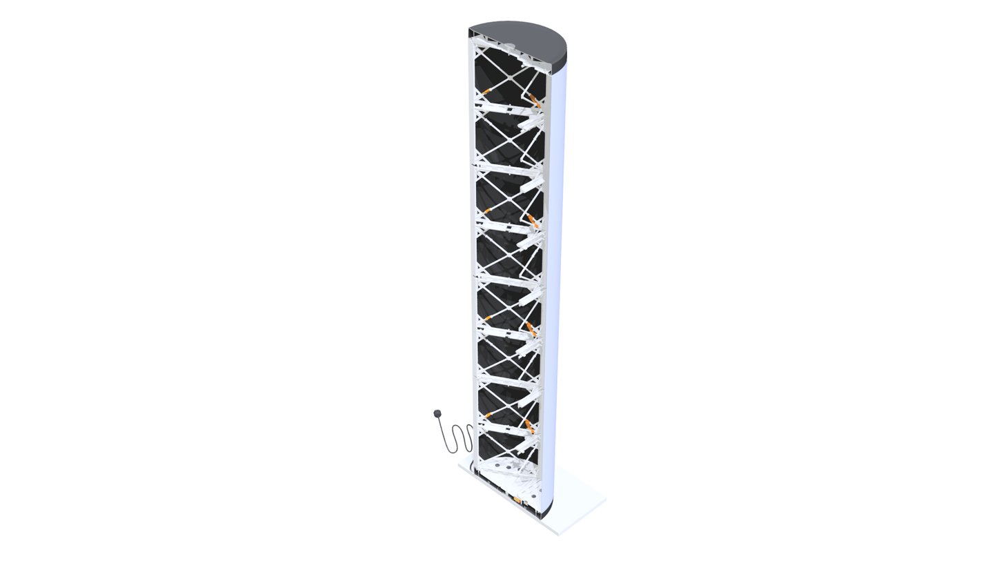 X-totem 210cm med integreret LED lys