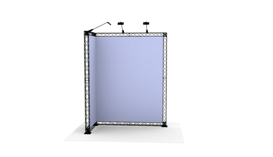 L-stand 200x100x250 cm. (LxBxH)