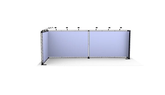 L-stand 300x700x250 cm. (LxBxH)