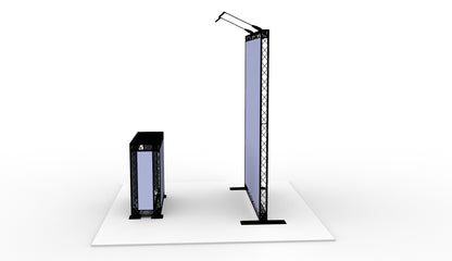 Bagvæg 200x250 cm. (BxH) med bord