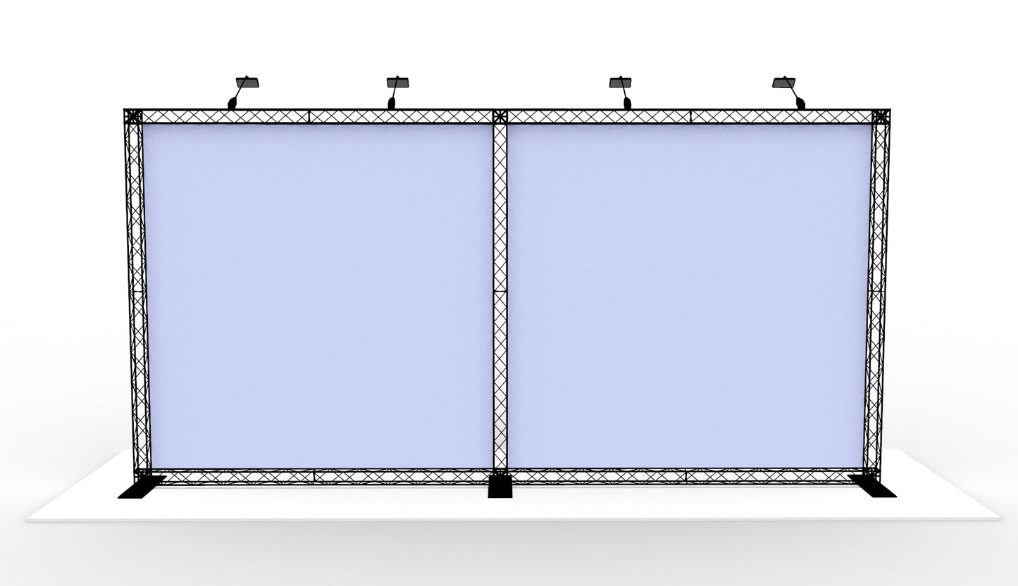 Bagvæg 500x250 cm. (BxH)