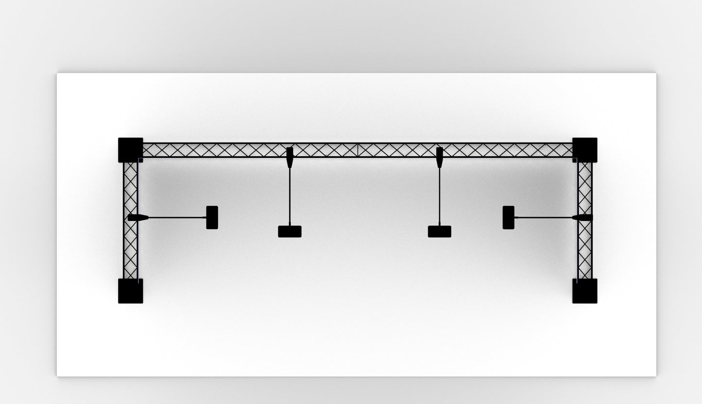 U-stand 300x100x250 cm. (LxBxH)