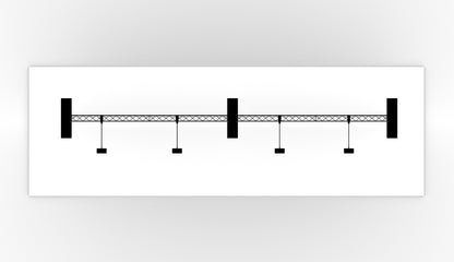 Bagvæg 500x250 cm. (BxH)