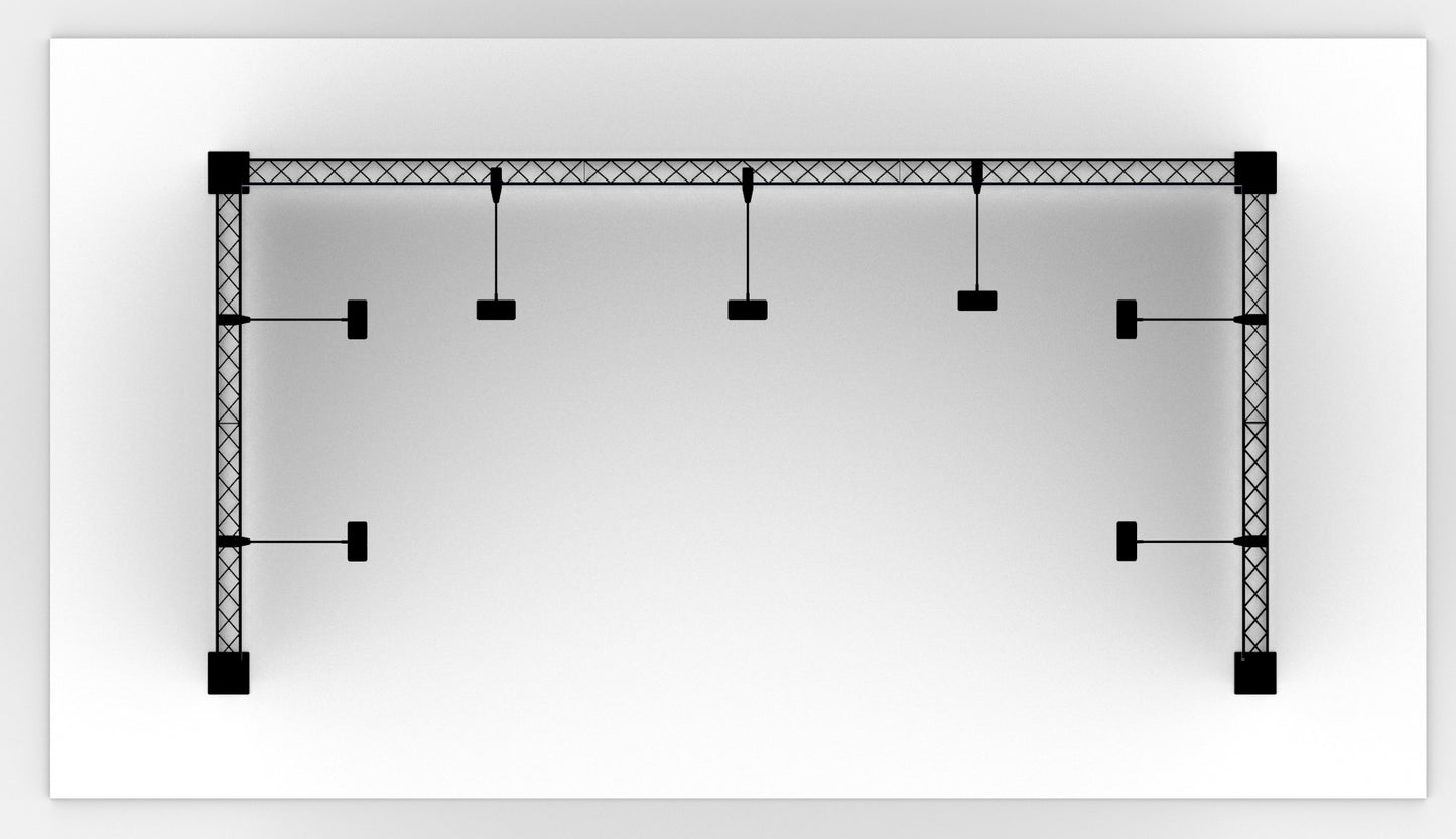 U-stand 400x200x250 cm. (LxBxH)