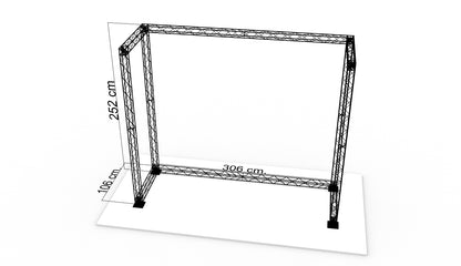 U-stand 300x100x250 cm. (LxBxH)