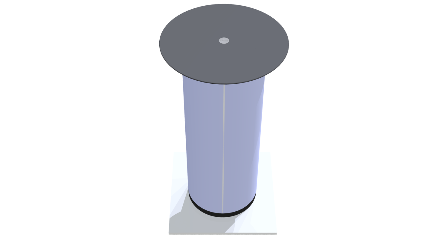 Messebord ø600 sort, h=110cm